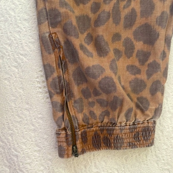 Anthropologie Tamarind Trousers Linen Jogger Pants Women’s Size 4 Giraffe Print - Picture 5 of 13